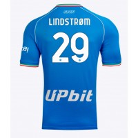Camisa de Futebol SSC Napoli Jesper Lindstrom #29 Equipamento Principal 2023-24 Manga Curta